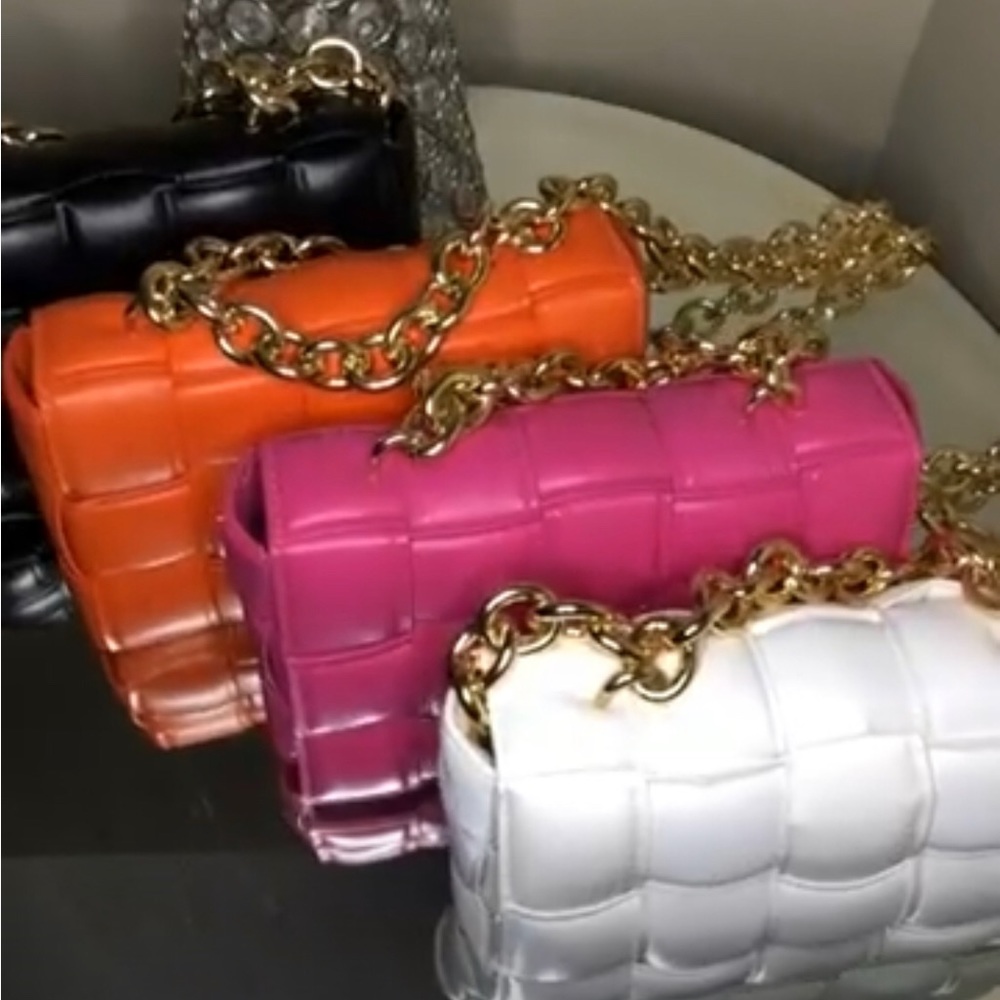 Woven leather bags